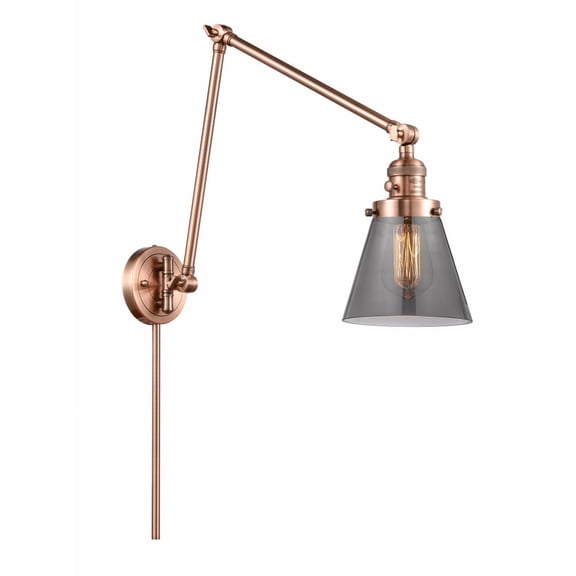 Innovations Lighting - Cone - 1 Light Swing Arm Wall Sconce In Industrial