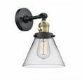 thumbnail image 1 of 203SW-BAB-G42-Innovations Lighting-Cone - 1 Light Wall Sconce In Industrial Style-10 Inches Tall and 8 Inches Wide-Black Antique Brass Finish-Clear, 1 of 4