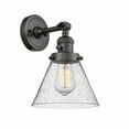 thumbnail image 1 of 203SW-OB-G44 Innovations Lighting Cone - 1 Light Wall Sconce In Industrial Style-10 Inches Tall and 8 Inches Wide-Oil Rubbed Bronze Finish-Seedy Glass, 1 of 2