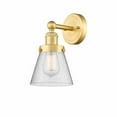 thumbnail image 1 of 616-1W-SG-G64 Innovations Lighting Cone - 1 Light Wall Sconce In Industrial Style-10 Inches Tall and 6.5 Inches Wide-Satin Gold Finish-Seedy Glass, 1 of 2