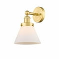 thumbnail image 1 of Innovations Lighting  Large Cone - 1 Light 8" Sconce Satin Gold/Matte White, 1 of 2