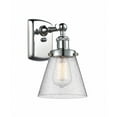 thumbnail image 1 of 916-1W-PC-G64 Innovations Lighting Cone - 1 Light Wall Sconce In Industrial Style-11 Inches Tall and 6 Inches Wide-Polished Chrome Finish-Seedy Glass, 1 of 3
