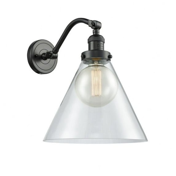 515-1W-OB-G42-L Innovations Lighting Cone - 1 Light Wall Sconce In Industrial Style-14 Inches Tall and 12 Inches Wide-Oil Rubbed Bronze Finish-Clear