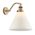 thumbnail image 1 of 515-1W-BB-G41-L Innovations Lighting Cone - 1 Light Wall Sconce In Industrial Style-14 Inches Tall and 12 Inches Wide-Brushed Brass Finish-Matte White, 1 of 1