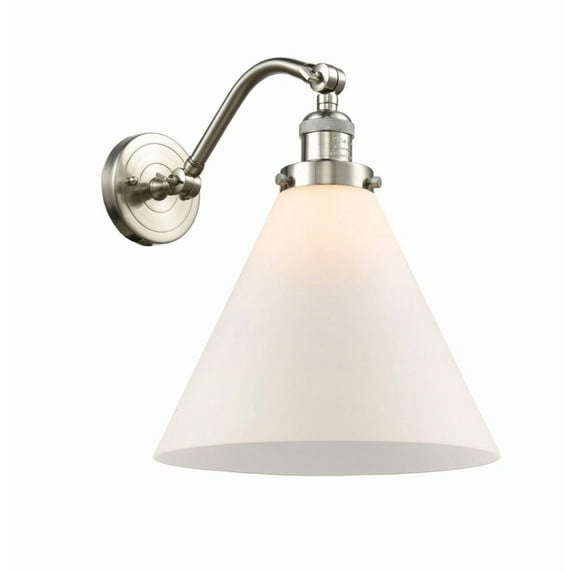 515-1W-SN-G41-L Innovations Lighting Cone - 1 Light Wall Sconce In Industrial Style-14 Inches Tall and 12 Inches Wide-Brushed Satin Nickel