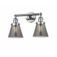 thumbnail image 1 of 208-PC-G63 Innovations Lighting Cone - 2 Light Bath Vanity In Industrial Style-10 Inches Tall and 16 Inches Wide-Polished Chrome Finish-Light Smoke, 1 of 4