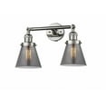 thumbnail image 1 of 208-PN-G63 Innovations Lighting Cone - 2 Light Bath Vanity In Industrial Style-10 Inches Tall and 16 Inches Wide-Polished Nickel Finish-Light Smoke, 1 of 4