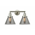 thumbnail image 1 of 208-SN-G43 Innovations Lighting Cone - 2 Light Bath Vanity In Industrial Style-11 Inches Tall and 18 Inches Wide-Brushed Satin Nickel Finish-Light, 1 of 2