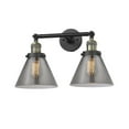 thumbnail image 1 of 208-BAB-G43 Innovations Lighting Cone - 2 Light Bath Vanity In Industrial Style-11 Inches Tall and 18 Inches Wide-Black Antique Brass Finish-Light, 1 of 2