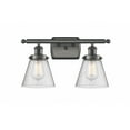 thumbnail image 1 of 916-2W-OB-G64 Innovations Lighting Cone - 2 Light Bath Vanity In Industrial Style-11 Inches Tall and 16 Inches Wide-Oil Rubbed Bronze Finish-Seedy, 1 of 7