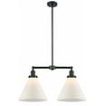thumbnail image 1 of 209-OB-G41-L Innovations Lighting Cone - 2 Light Island In Traditional Style-10 Inches Tall and 21 Inches Wide-Oil Rubbed Bronze Finish-Matte White, 1 of 7