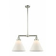 thumbnail image 1 of 209-PN-G41-L Innovations Lighting Cone - 2 Light Island In Traditional Style-10 Inches Tall and 21 Inches Wide-Polished Nickel Finish-Matte White, 1 of 7