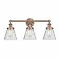 thumbnail image 1 of 616-3W-AC-G64 Innovations Lighting Cone - 3 Light Bath Vanity In Industrial Style-10 Inches Tall and 24.5 Inches Wide-Antique Copper Finish-Seedy, 1 of 2