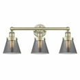 thumbnail image 1 of 616-3W-AB-G63 Innovations Lighting Cone - 3 Light Bath Vanity In Industrial Style-10 Inches Tall and 24.5 Inches Wide-Antique Brass Finish-Light Smoke, 1 of 7