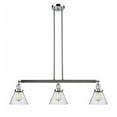 thumbnail image 1 of 213-PC-G44 Innovations Lighting Cone - 3 Light Island In Industrial Style-10 Inches Tall and 40.25 Inches Wide-Polished Chrome Finish-Seedy Glass, 1 of 7