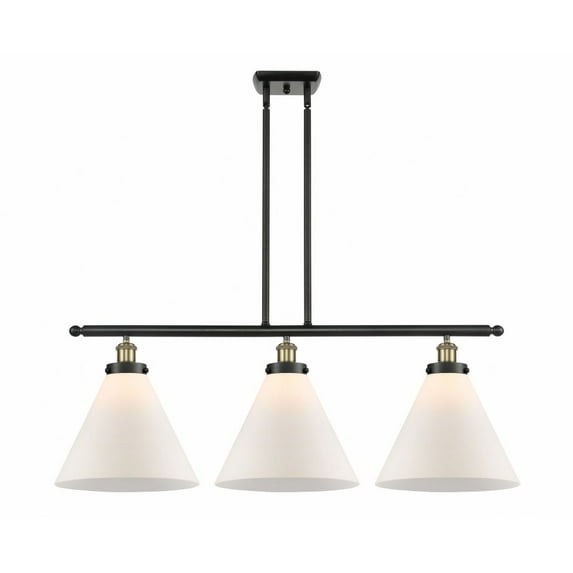 916-3I-BAB-G41-L Innovations Lighting Cone - 3 Light Island In Industrial Style-11 Inches Tall and 36 Inches Wide-Black Antique Brass Finish-Matte