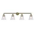 thumbnail image 1 of Innovations Lighting  Cone 4 Light 42" Bath Vanity Light Antique Brass/Seedy, 1 of 5