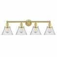 thumbnail image 1 of 616-4W-SG-G44 Innovations Lighting Cone - 4 Light Bath Vanity In Industrial Style-10 Inches Tall and 33.5 Inches Wide-Satin Gold Finish-Seedy Glass, 1 of 7