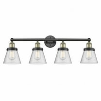 616-4W-BAB-G64 Innovations Lighting Cone - 4 Light Bath Vanity In Modern Style-10 Inches Tall and 33.5 Inches Wide-Black Antique Brass Finish-Seedy