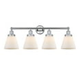 thumbnail image 1 of 616-4W-PC-G61 Innovations Lighting Cone - 4 Light Bath Vanity In Modern Style-10 Inches Tall and 33.5 Inches Wide-Polished Chrome Finish-Matte White, 1 of 2