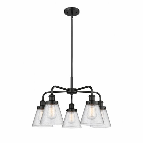 Innovations Lighting - Cone - 5 Light Stem Hung Chandelier In Art Deco