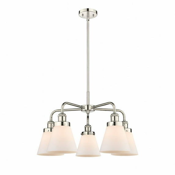 Innovations Lighting - Cone - 5 Light Stem Hung Chandelier In Art Deco