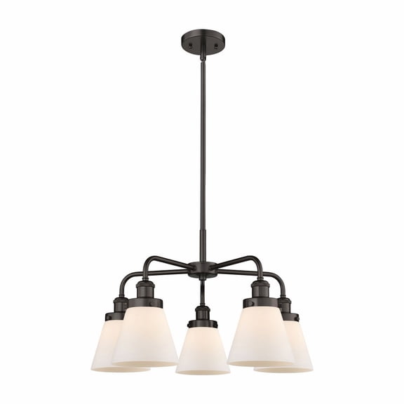 Innovations Lighting - Cone - 5 Light Stem Hung Chandelier In Art Deco