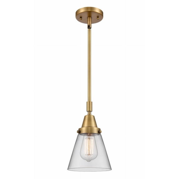 Innovations Lighting - Cone - 6 Inch 3.5W 1 LED Mini Pendant Brushed Brass