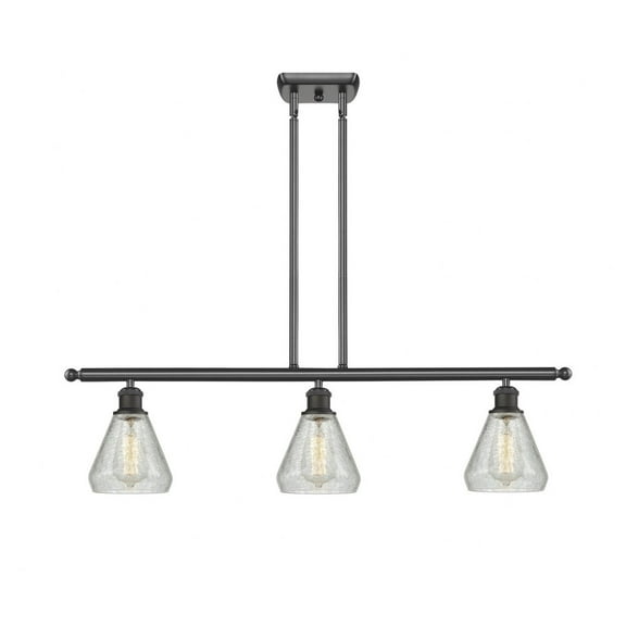 516-3I-OB-G275 Innovations Lighting Conesus - 3 Light Island In Industrial Style-11 Inches Tall and 36 Inches Wide-Oil Rubbed Bronze Finish-Clear