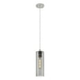 thumbnail image 1 of Innovations Lighting  Crown Point - 1 Light 12" Cord Hung Pendant Satin Nickel/Plated Smoke, 1 of 5