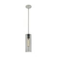 thumbnail image 1 of Innovations Lighting  Crown Point - 1 Light 12" Stem Hung Pendant Satin Nickel/Plated Smoke, 1 of 5