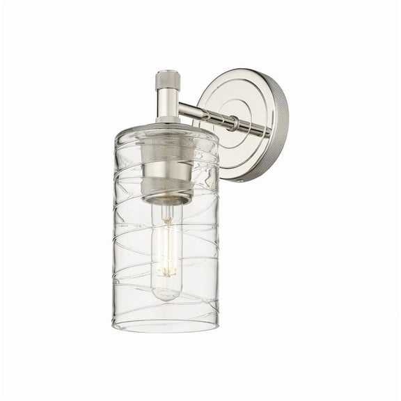 Innovations Lighting  Crown Point - 1 Light 7" Wall-Mounted Sconce Deco Swirl/Polished Nickel