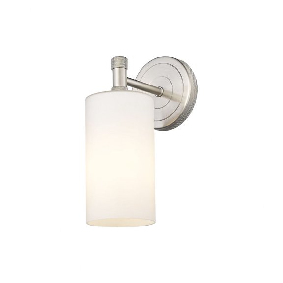 Innovations Lighting  Crown Point - 1 Light 7" Wall-Mounted Sconce Satin Nickel/Matte White