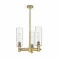 thumbnail image 1 of Innovations Lighting  Crown Point - 3 Light 12" Stem Hung Pendant Clear/Brushed Brass, 1 of 5