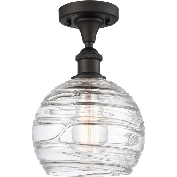 Innovations Lighting - Deco Swirl-1 Light Semi-Flush Mount in Industrial Style-8