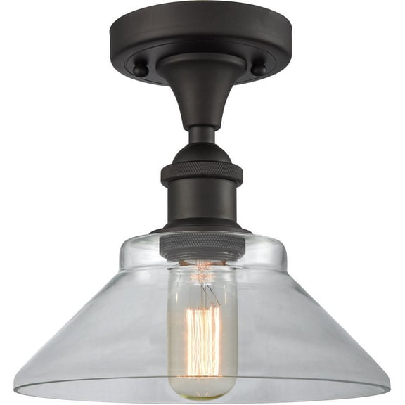 Innovations Lighting - Disc-One Light Semi-Flush Mount-10 Inches Wide by 6