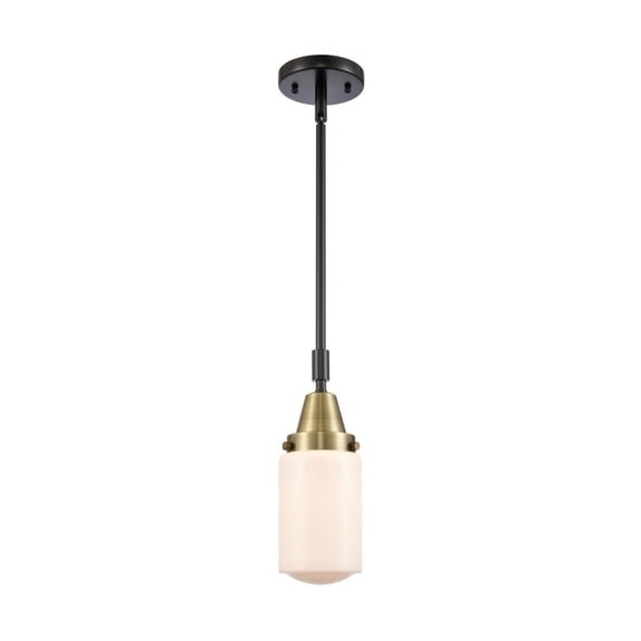 447-1S-BAB-G311-Innovations Lighting-Dover - 1 Light Stem Hung Mini Pendant In Traditional Style-11.38 Inches Tall and 4.5 Inches Wide-Black Antique