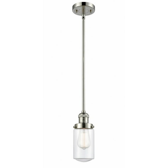 201S-PN-G312 Innovations Lighting Dover - 1 Light Stem Hung Mini Pendant In Traditional Style-10.25 Inches Tall and 4.5 Inches Wide-Polished Nickel