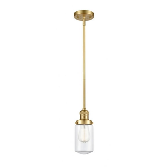 201S-SG-G312 Innovations Lighting Dover - 1 Light Stem Hung Mini Pendant In Traditional Style-10.25 Inches Tall and 4.5 Inches Wide-Satin Gold