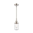 thumbnail image 1 of 447-1S-PN-G314 Innovations Lighting Dover - 1 Light Stem Hung Mini Pendant In Traditional Style-11.38 Inches Tall and 4.5 Inches Wide-Polished Nickel, 1 of 1