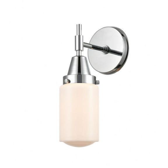 447-1W-PC-G311-Innovations Lighting-Dover - 1 Light Wall Sconce-11.75 Inches Tall and 4.5 Inches Wide-Polished Chrome Finish-Matte White Glass Color