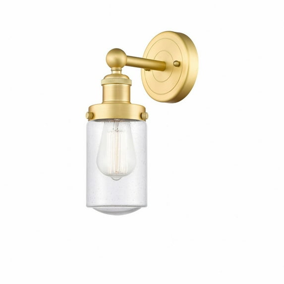 Innovations Lighting Dover - 1 Light 7" Sconce Satin Gold/Seedy