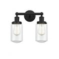 thumbnail image 1 of 616-2W-BK-G312-Innovations Lighting-Dover - 2 Light Bath Vanity In Industrial Style-10 Inches Tall and 15.5 Inches Wide-Matte Black Finish-Clear Glass, 1 of 7