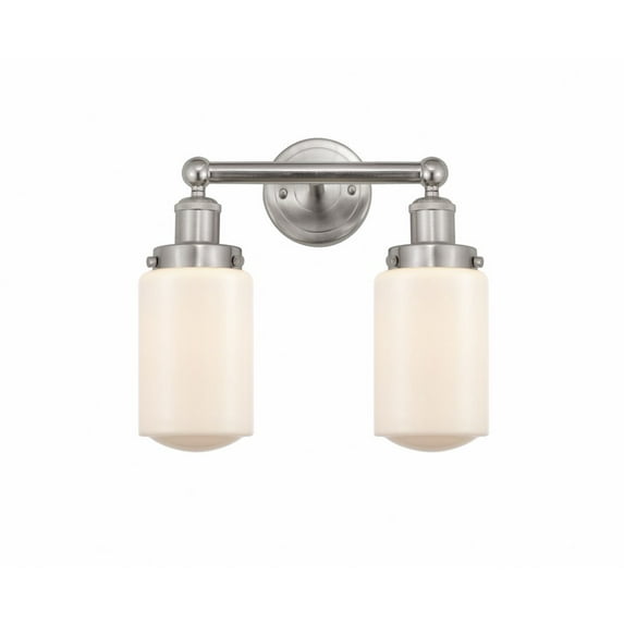 616-2W-SN-G311 Innovations Lighting Dover - 2 Light Bath Vanity In Industrial Style-10 Inches Tall and 15.5 Inches Wide-Brushed Satin Nickel