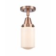 thumbnail image 1 of Innovations Lighting - Dover - 4.5 Inch 3.5W 1 LED Flush Mount  Antique Copper, 1 of 1
