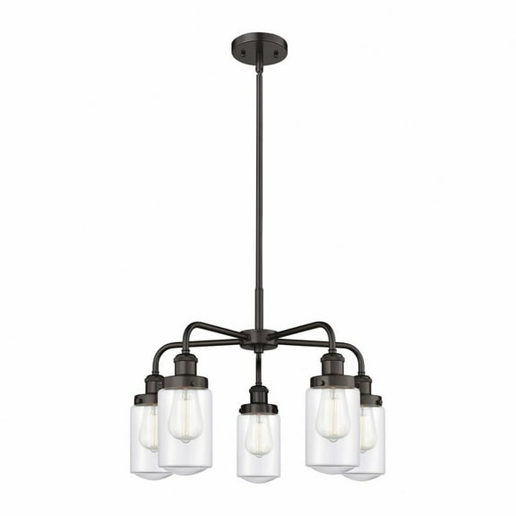Innovations Lighting - Dover - 5 Light Stem Hung Chandelier In Art Deco