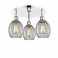 thumbnail image 1 of Innovations Lighting  Eaton - 3 Light Flush Mount Clear/Polished Chrome, 1 of 5