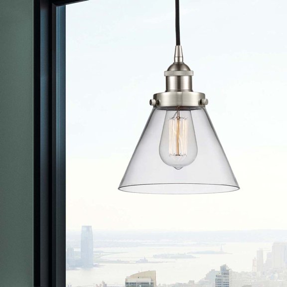 616-1PH-SN-G42 Innovations Lighting Edison - 1 Light Cone Mini Pendant In IndustrialStyle-10 Inches Tall and 8 Inches Wide-Brushed Satin Nickel