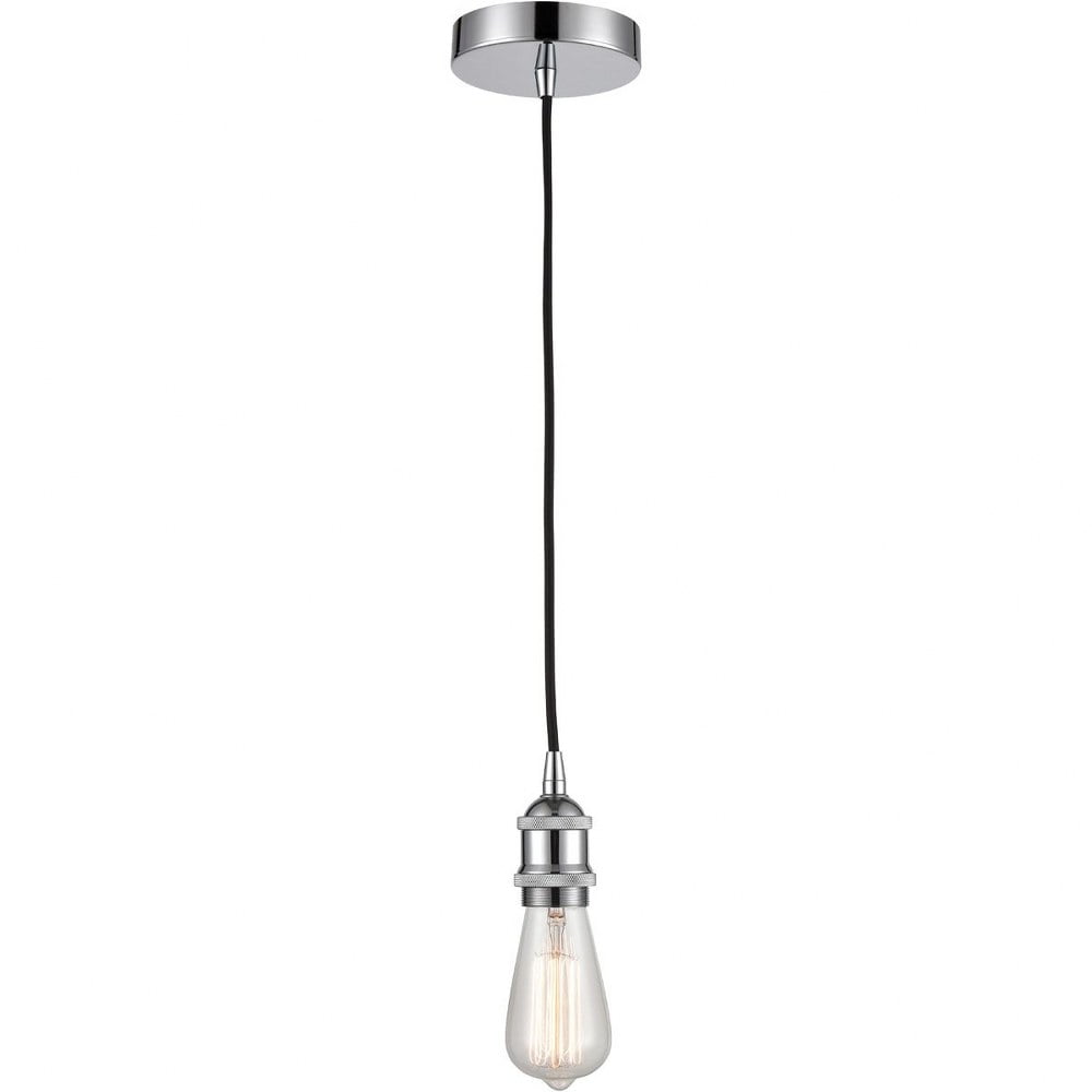 Polished Chrome Mini Glass Pendant Light