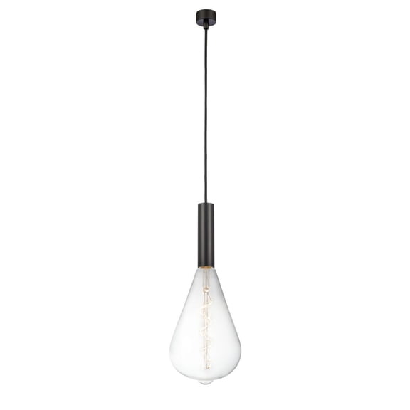 198-1P-BK-BB164LED Innovations Lighting Edison - 6W 1 LED Mini Pendant In Industrial Style-14.88 Inches Tall and 6.5 Inches Wide-Matte Black Finish